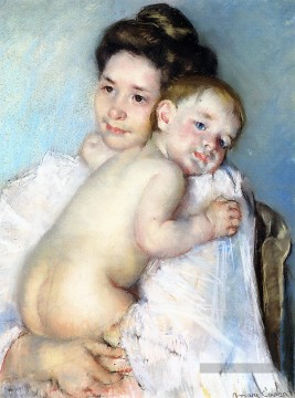  enfants - Mère Berthe tenant son bébé mères des enfants Mary Cassatt